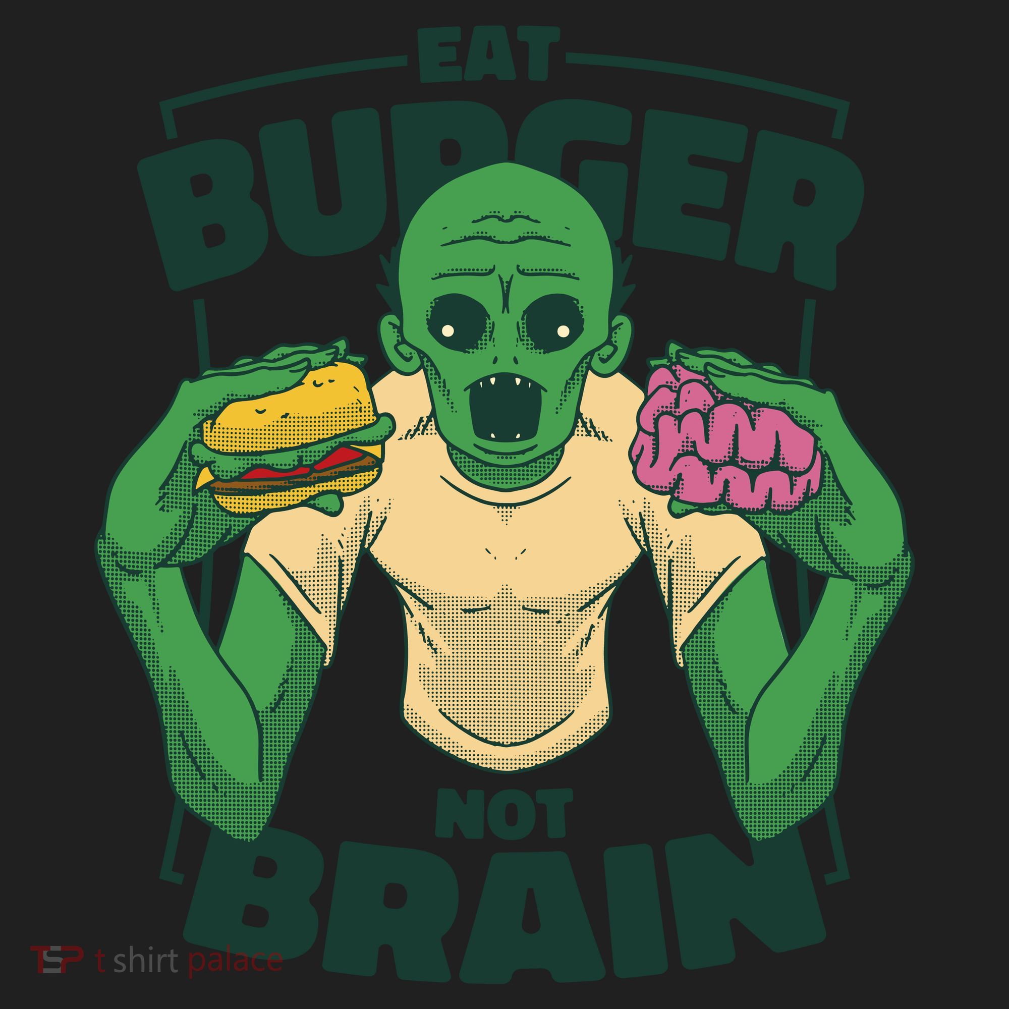 Eat Burger Not Brain Funny Zombie Women's Sweatshirt