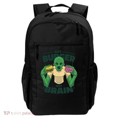 Eat Burger Not Brain Funny Zombie Backpack