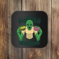Eat Burger Not Brain Funny Zombie Coaster thumb 0