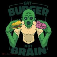 Eat Burger Not Brain Funny Zombie Coaster thumb 2