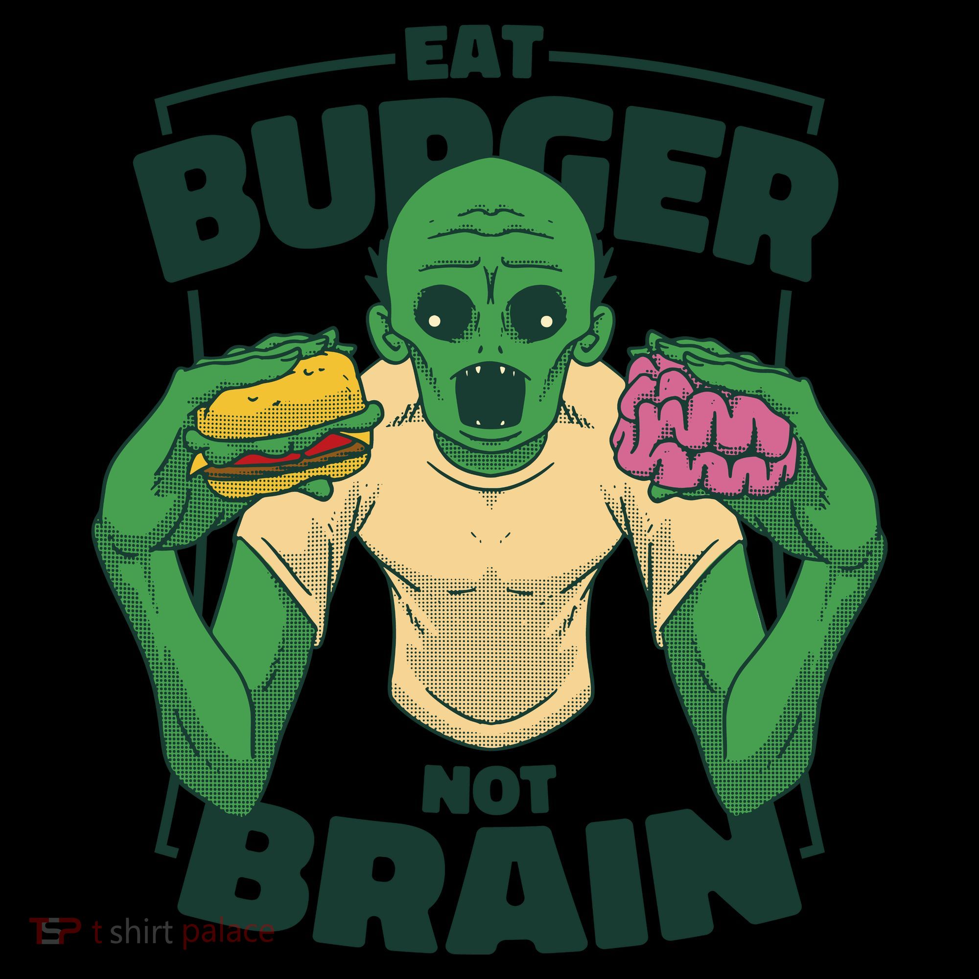 Eat Burger Not Brain Funny Zombie Coaster
