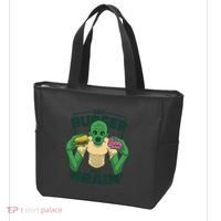 Eat Burger Not Brain Funny Zombie Tote Bag thumb 3