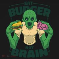 Eat Burger Not Brain Funny Zombie Tote Bag thumb 4