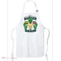 Eat Burger Not Brain Funny Zombie Apron thumb 0