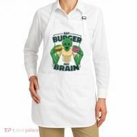 Eat Burger Not Brain Funny Zombie Apron thumb 2