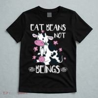 Eat Beans Not Beings Funny Cow Vegan Plant Based T-Shirt thumb 5
