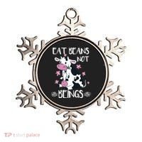 Eat Beans Not Beings Funny Cow Vegan Plant Based Ornament thumb 0