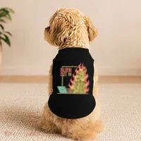 Emotionally Burnt Out Skeleton On Fire Doggie Tank thumb 2