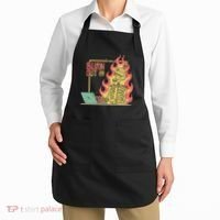 Emotionally Burnt Out Skeleton On Fire Apron thumb 2