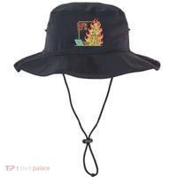 Emotionally Burnt Out Skeleton On Fire Bucket Hat thumb 0