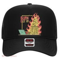 Emotionally Burnt Out Skeleton On Fire Hat thumb 0