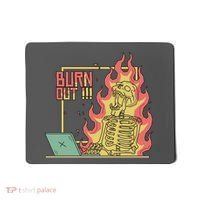 Emotionally Burnt Out Skeleton On Fire Mousepad thumb 0
