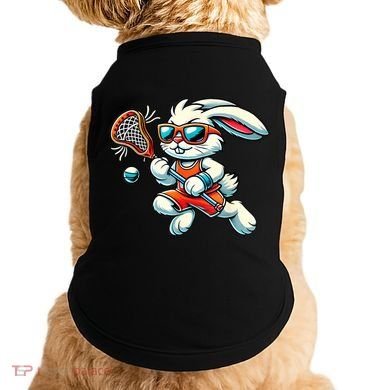 Easter Bunny Playing Lacrosse Cute Lacrosse Players Doggie Tank