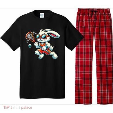Easter Bunny Playing Lacrosse Cute Lacrosse Players Pajama Set