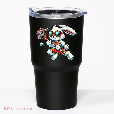 Easter Bunny Playing Lacrosse Cute Lacrosse Players Tumbler