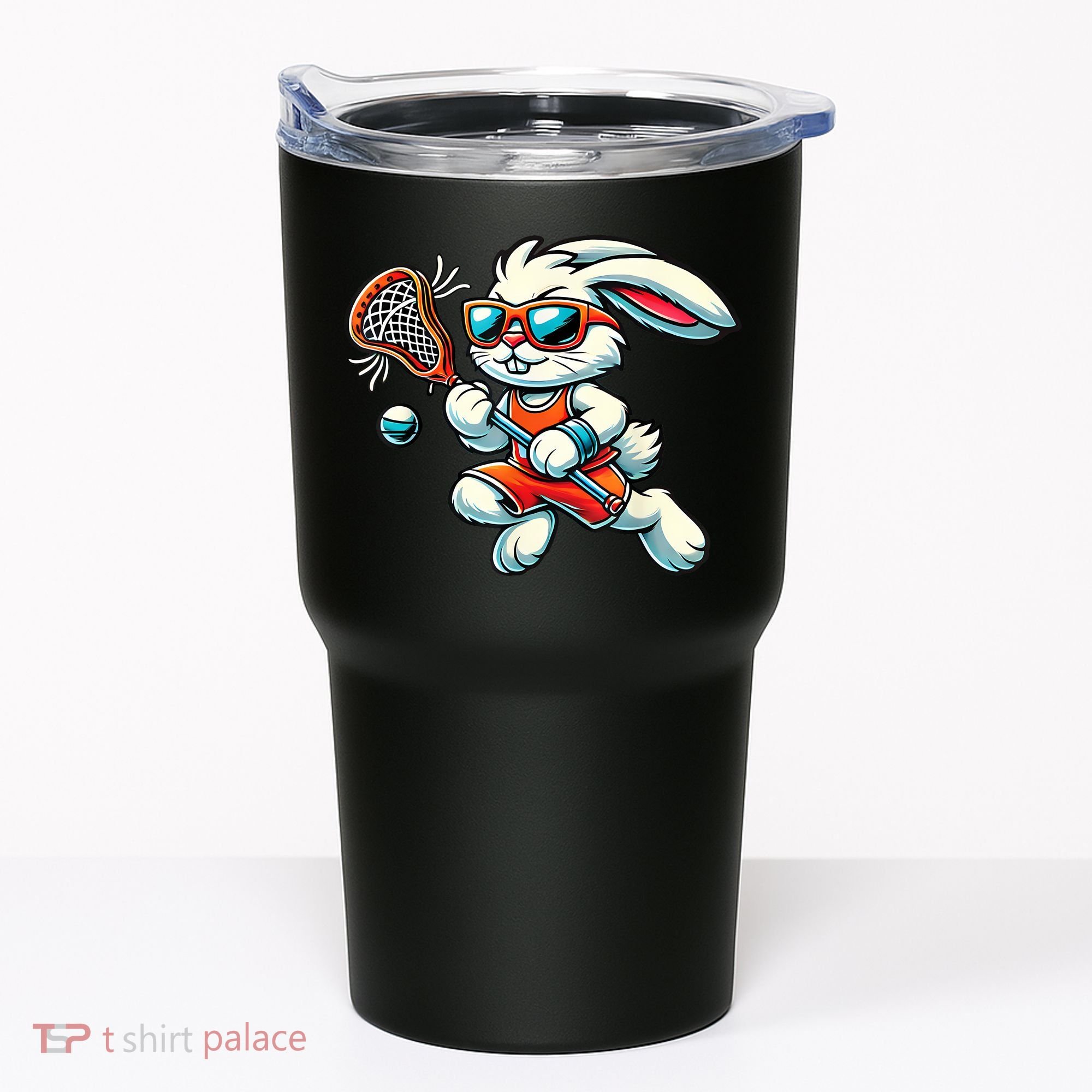 Easter Bunny Playing Lacrosse Cute Lacrosse Players Tumbler