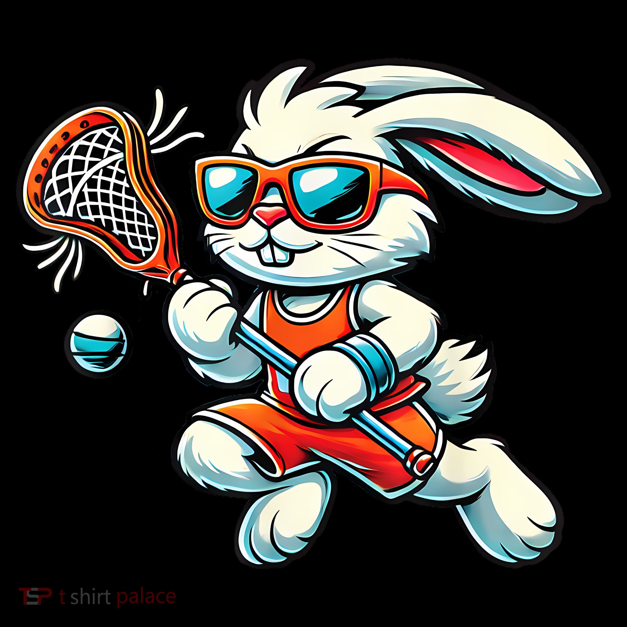Easter Bunny Playing Lacrosse Cute Lacrosse Players Visor