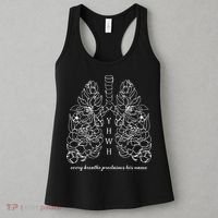 Every Breathe Proclaims His Name Yhwh Floral Lung Women's Tank Top thumb 3