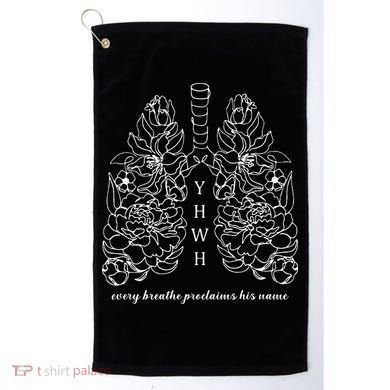 Every Breathe Proclaims His Name Yhwh Floral Lung Golf Towel
