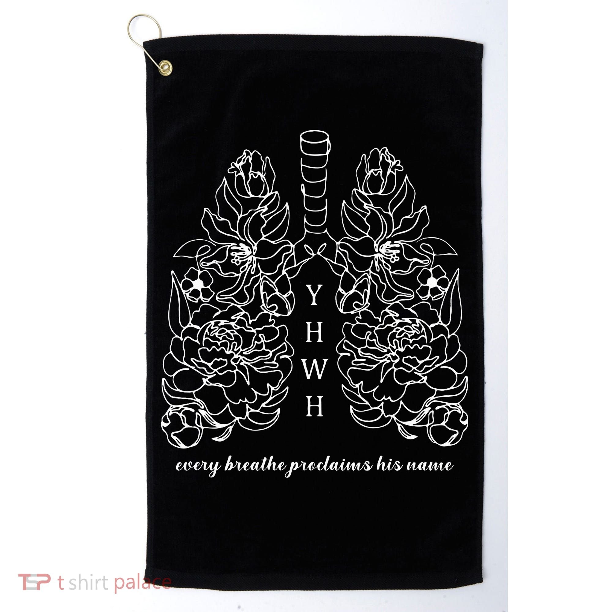 Every Breathe Proclaims His Name Yhwh Floral Lung Golf Towel