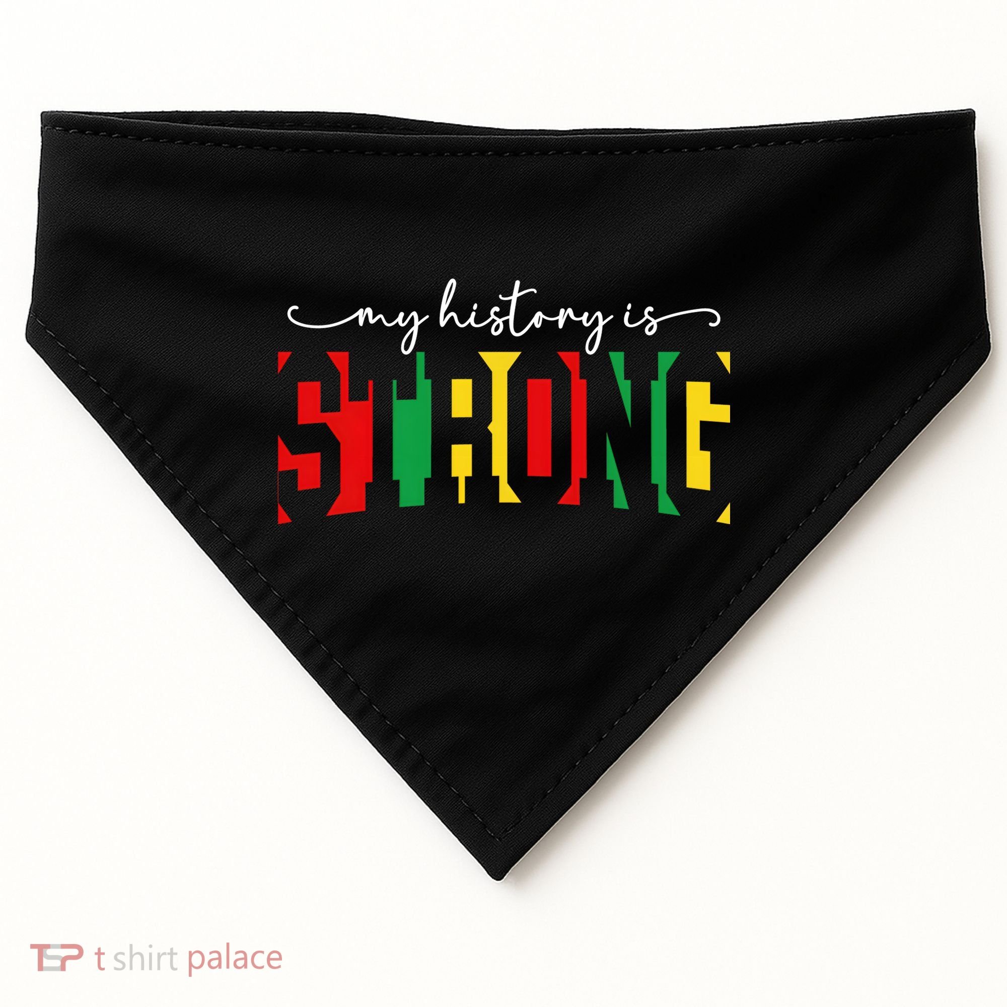 Empowering Black Power My History Is Strong USA-Made Doggie Bandana