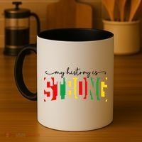 Empowering Black Power My History Is Strong Coffee Mug thumb 4