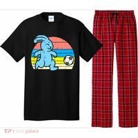 Easter Bunny Playing Soccer Retro Football Pajama Set thumb 0
