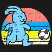 Easter Bunny Playing Soccer Retro Football Women's Tank Top thumb 5