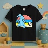 Easter Bunny Playing Soccer Retro Football Toddler T-Shirt thumb 3