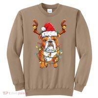 English Bulldog Reindeer Funny Christmas Essential Sweatshirt thumb 0