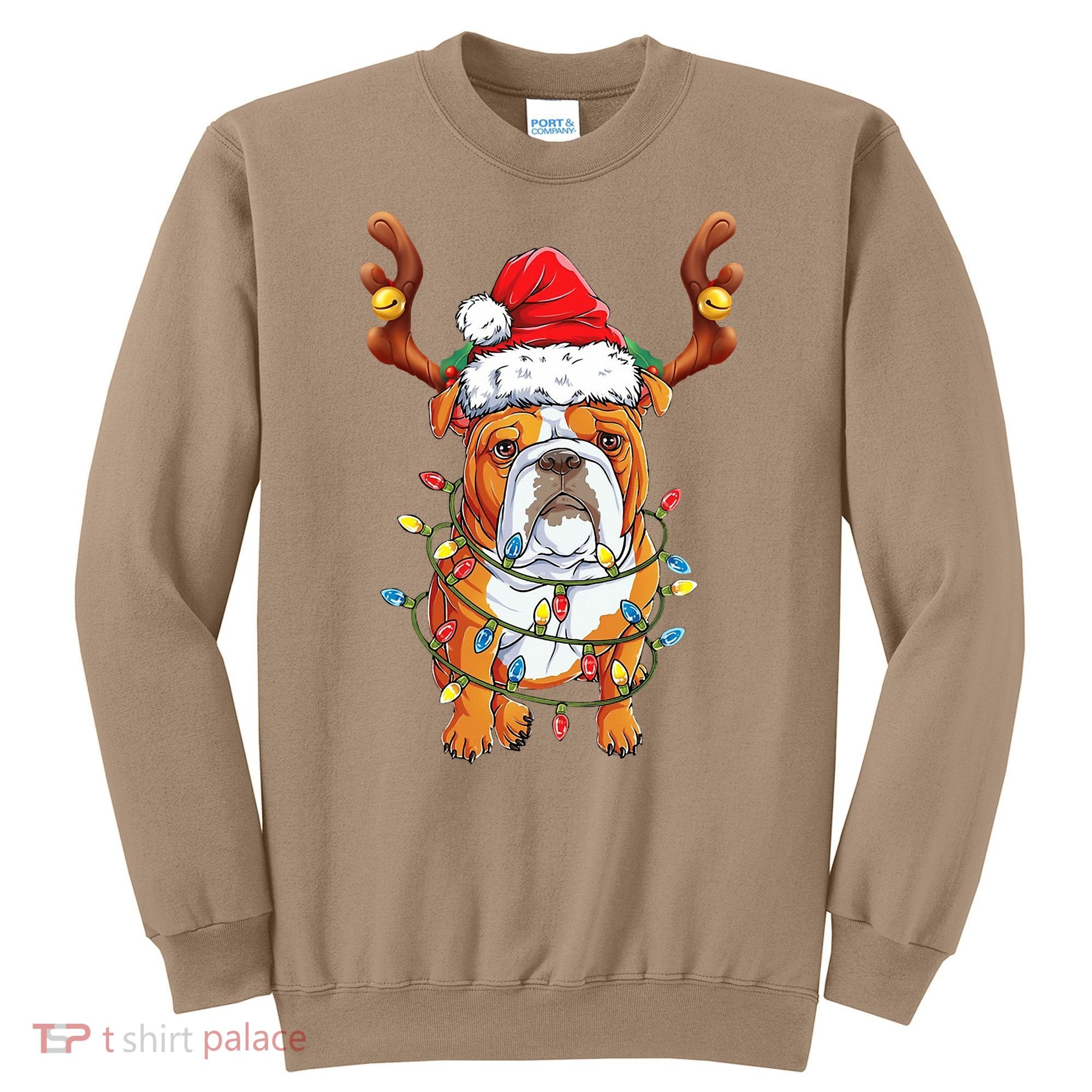 English Bulldog Reindeer Funny Christmas Essential Sweatshirt