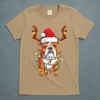 English Bulldog Reindeer Funny Christmas Essential T-Shirt thumb 5