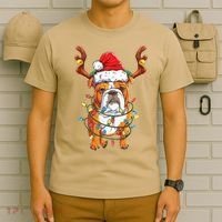 English Bulldog Reindeer Funny Christmas Essential T-Shirt thumb 6