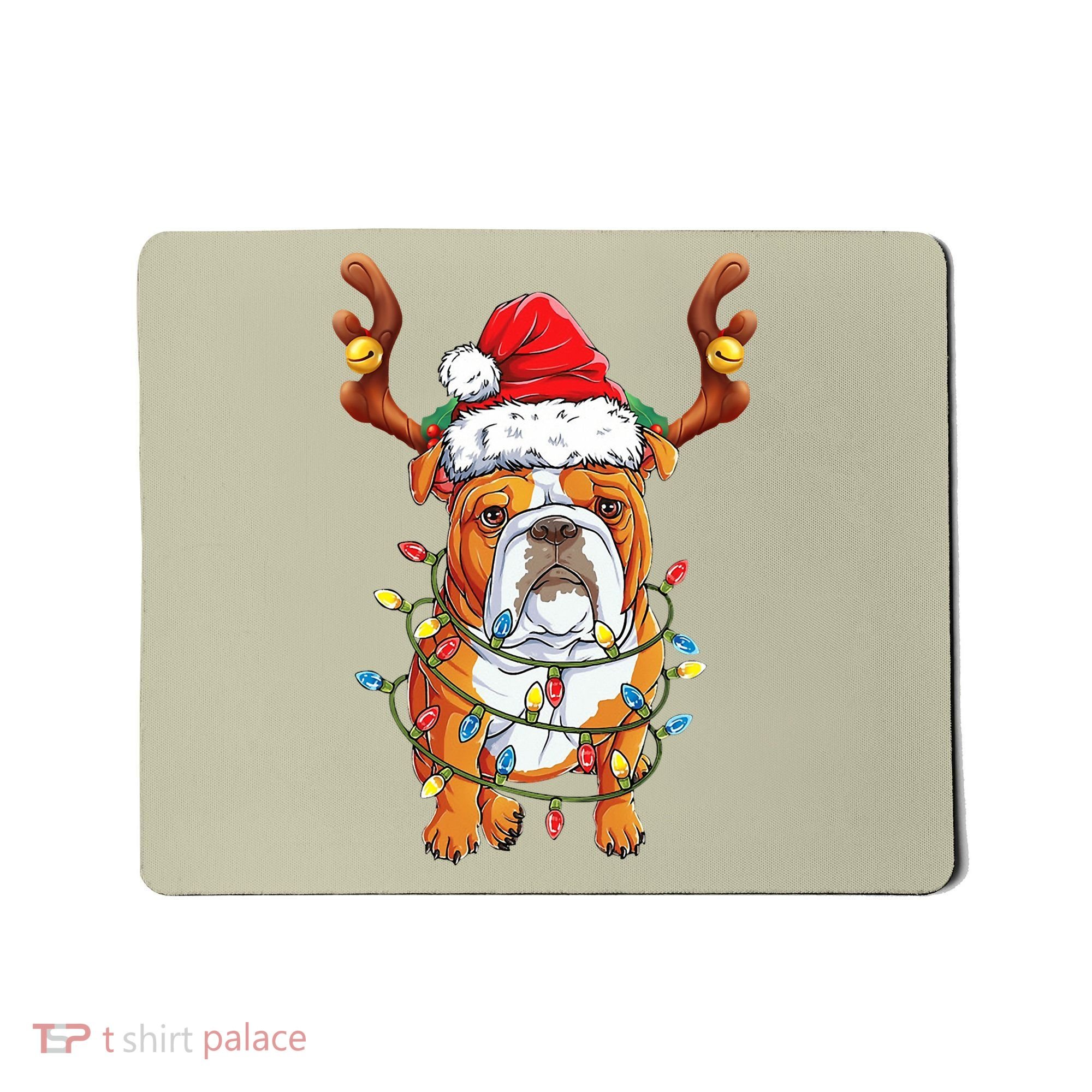 English Bulldog Reindeer Funny Christmas Essential Mousepad