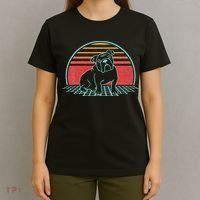 English Bulldog Retro Dog Lover Vintage 80s Style T-Shirt thumb 4
