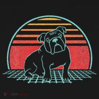 English Bulldog Retro Dog Lover Vintage 80s Style T-Shirt thumb 7