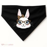 Easter Bunny Rabbit With Leopard Glasses Gift USA-Made Doggie Bandana thumb 0