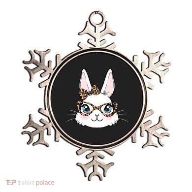 Easter Bunny Rabbit With Leopard Glasses Gift Ornament
