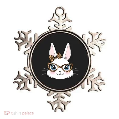 Easter Bunny Rabbit With Leopard Glasses Gift Ornament