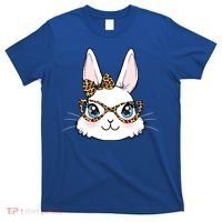Easter Bunny Rabbit With Leopard Glasses Gift T-Shirt thumb 0
