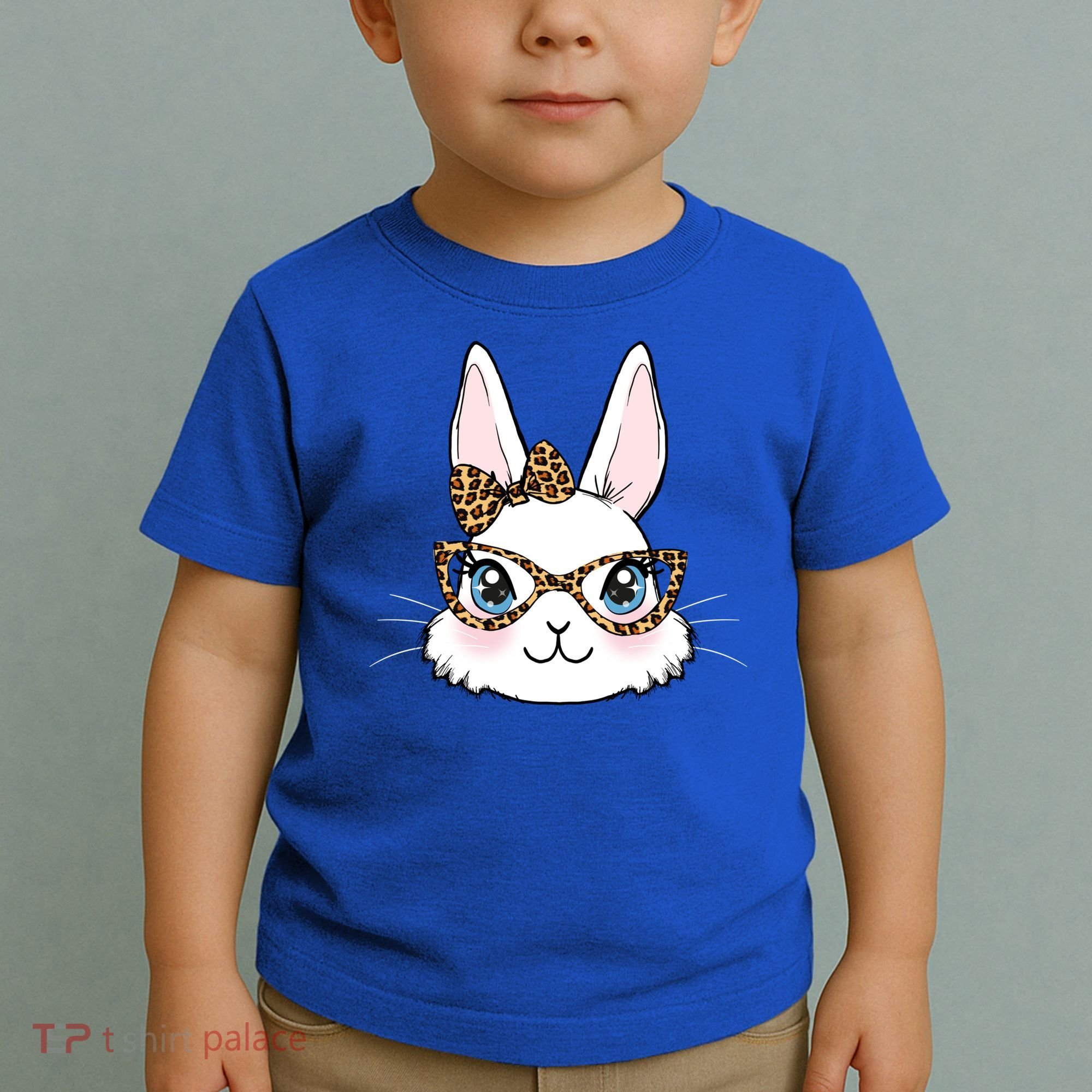 Easter Bunny Rabbit With Leopard Glasses Gift Toddler T-Shirt