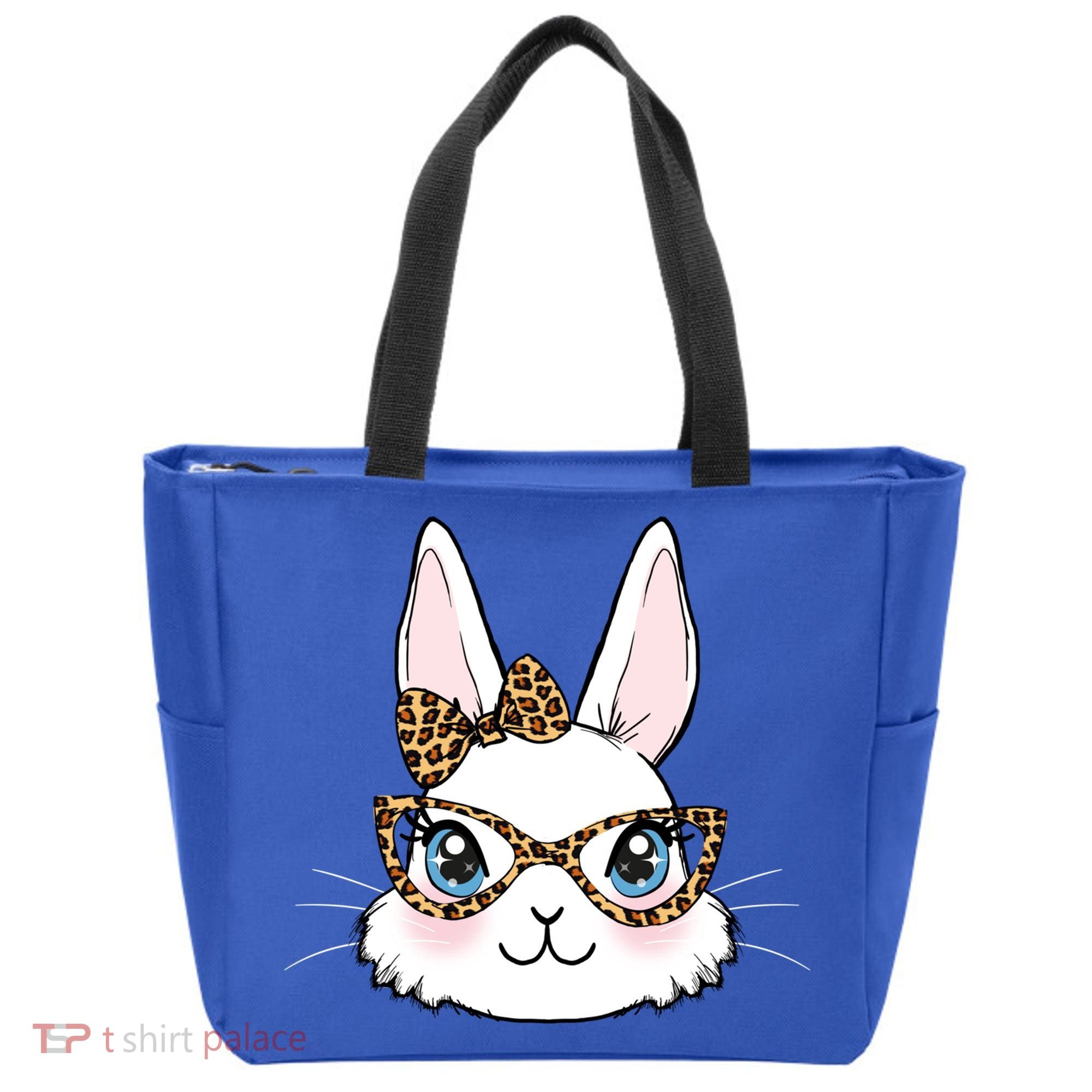 Easter Bunny Rabbit With Leopard Glasses Gift Tote Bag