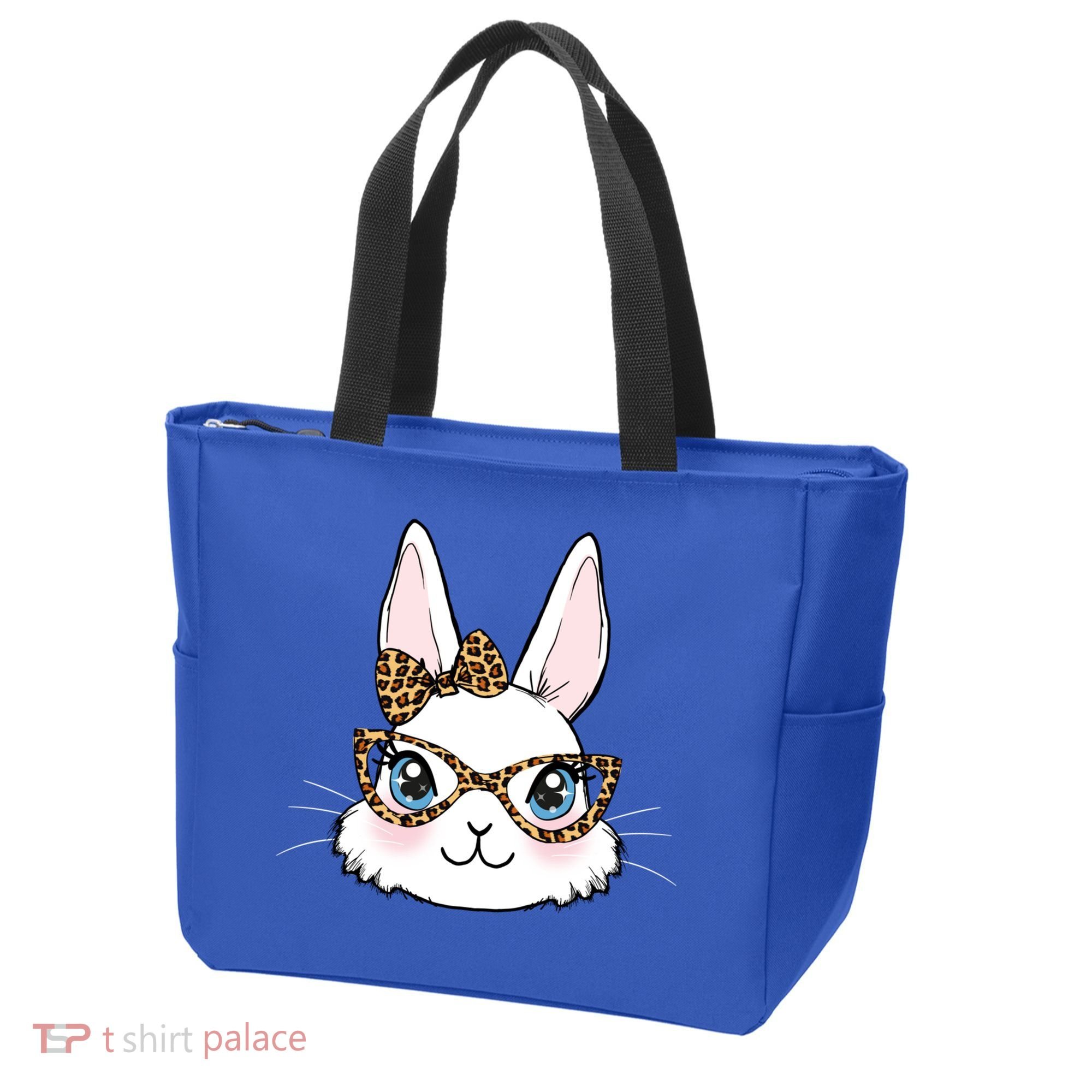 Easter Bunny Rabbit With Leopard Glasses Gift Tote Bag