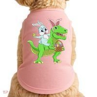 Easter Bunny Riding Dinosaur T Rex Easter Doggie Tank thumb 0