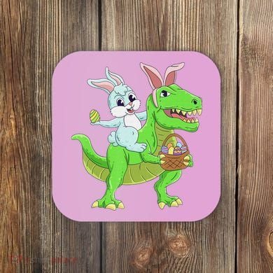 Easter Bunny Riding Dinosaur T Rex Easter Coaster