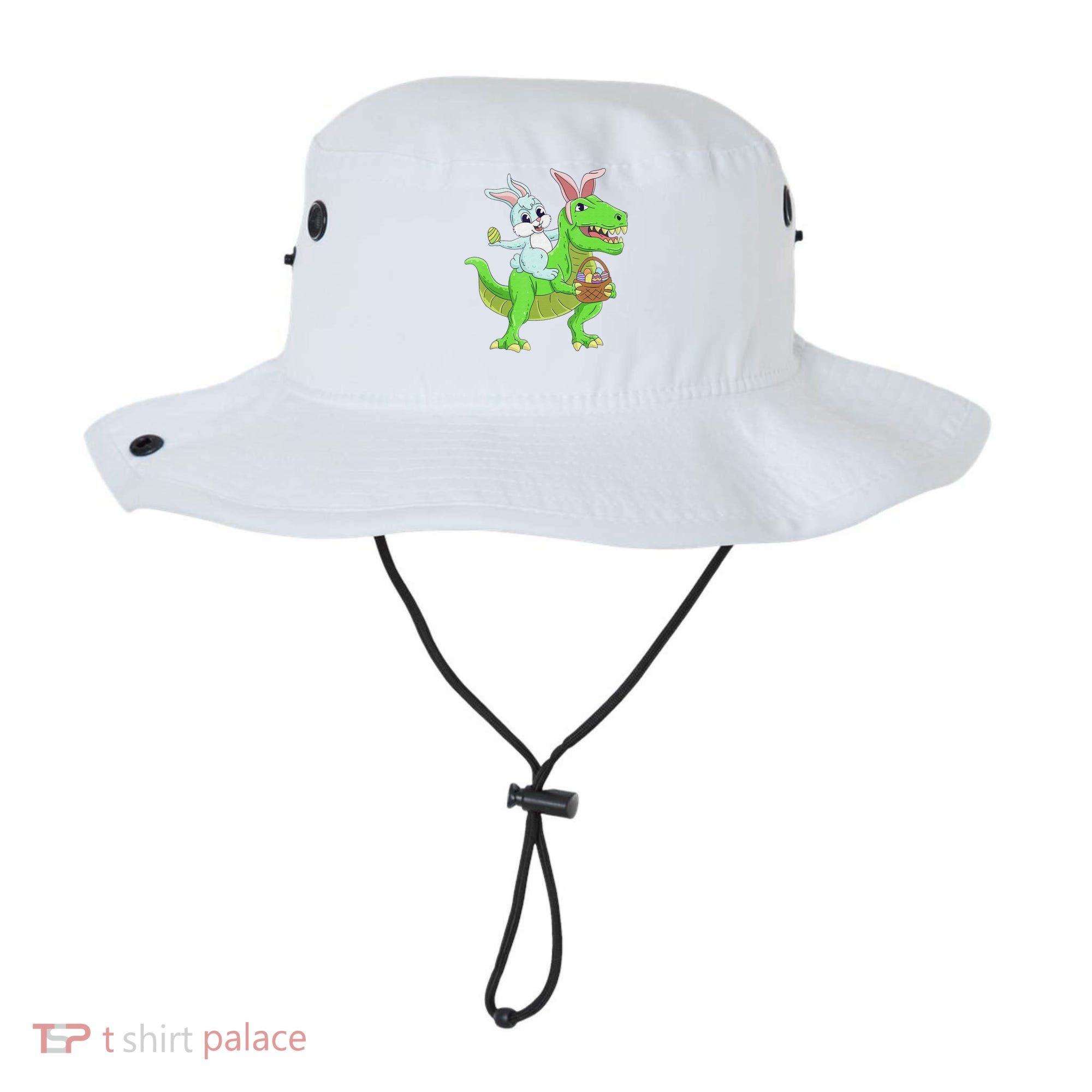 Easter Bunny Riding Dinosaur T Rex Easter Bucket Hat