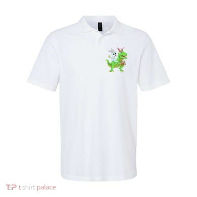 Easter Bunny Riding Dinosaur T Rex Easter Polo
