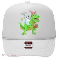 Easter Bunny Riding Dinosaur T Rex Easter Hat thumb 0