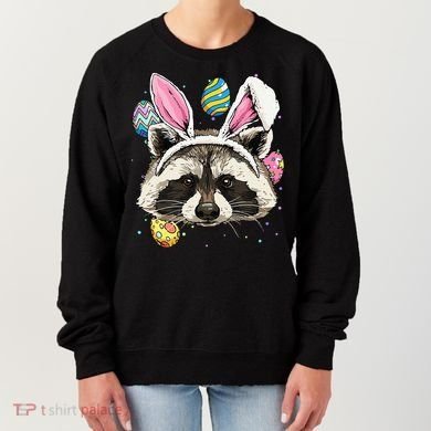 Easter Bunny Raccoon Lover Funny Easter Raccoon Women's Sweatshirt