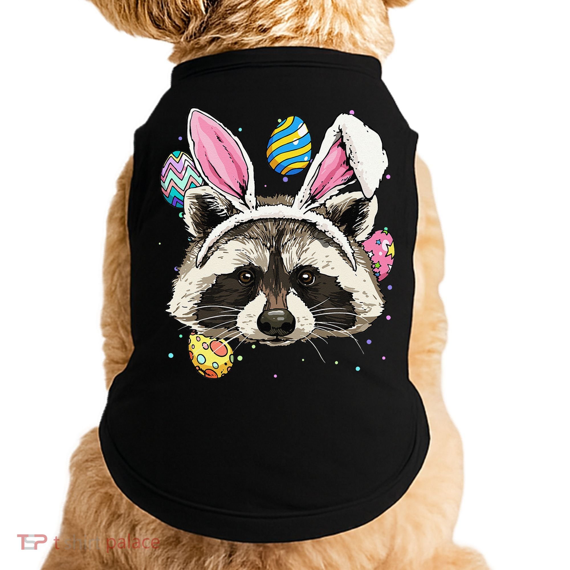 Easter Bunny Raccoon Lover Funny Easter Raccoon Doggie Tank